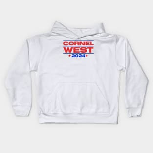 Cornel west for president 2024 Kids Hoodie